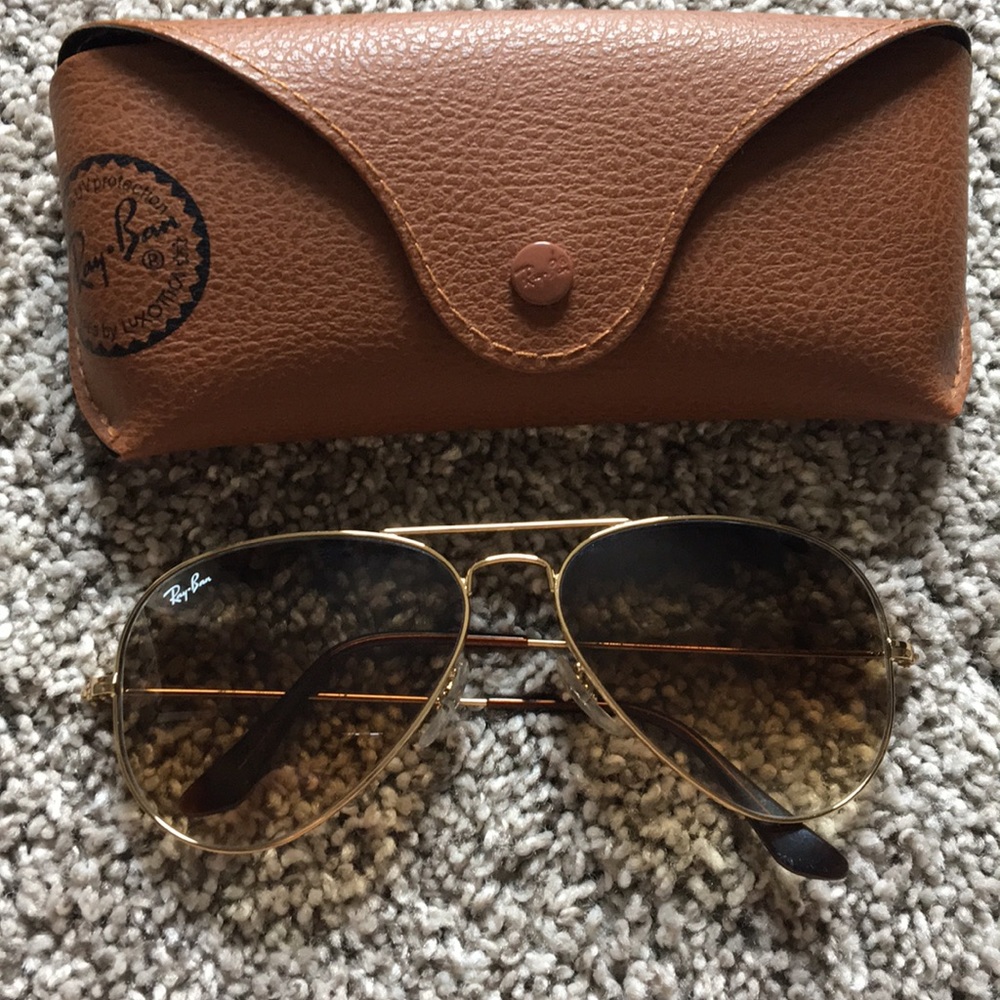 Ray Ban Brown/Gold Aviators